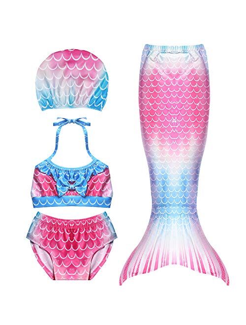 Mermaid Tails for Swimming Girls Mermaid Bathing Suit Princess Swimsuit Bikini Sets