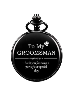 Best Man for Wedding or Proposal - Engraved Best Man Pocket Watch - Wedding