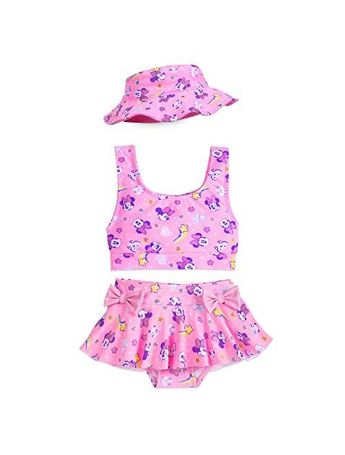 Disney Minnie Mouse Pink Deluxe Swimsuit Set for Girls