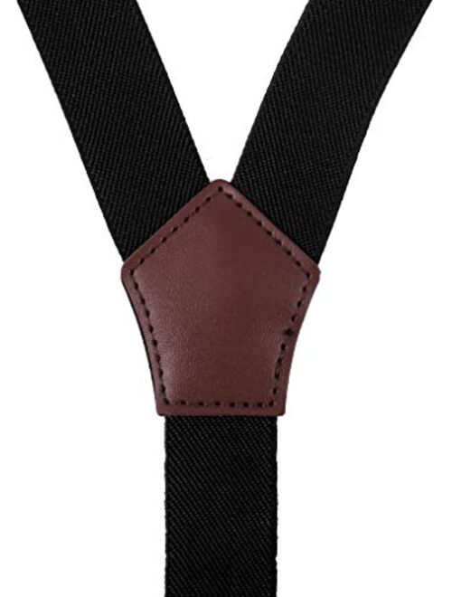 YJDS Boys Suspenders and Pre Tied Bow Ties Set Adjustable Strong Clips