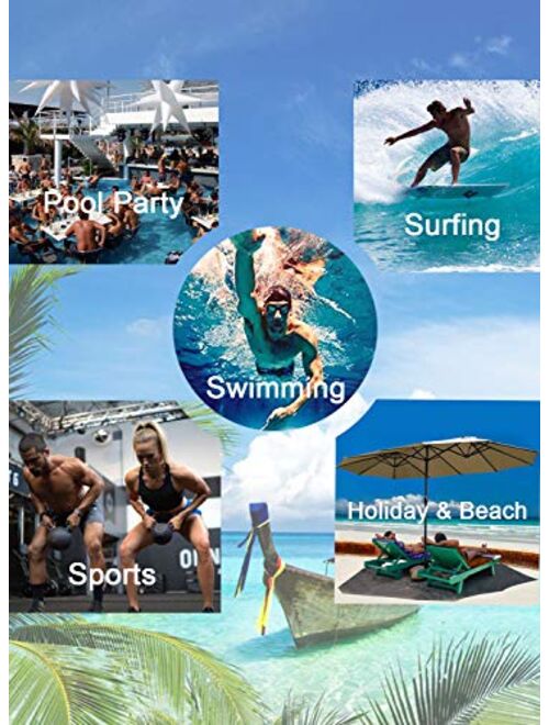 COOFANDY Men's Swimwear Swimsuits Solid Basic Swim Boxer Trunks Board Shorts with Zipper Pockets