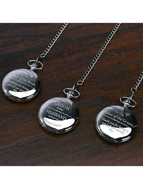 Father of The Bride Gifts - Engraved 'Father of The Bride' Pocket Watch - Dad of The Bride Gifts for Wedding