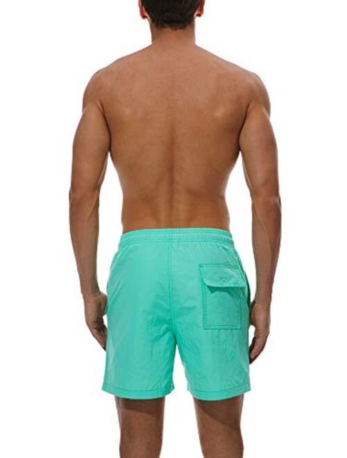 MAGCOMSEN Men's Quick Dry Swim Trunks with Mesh Lining Beach Shorts Boardshorts Swim Shorts 3 Pockets