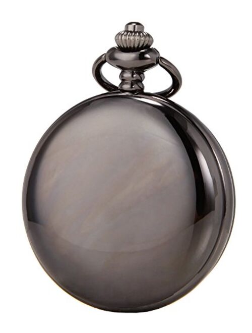 SEWOR Vintage Smooth Face Pocket Watch Classic with Brand Leather Box