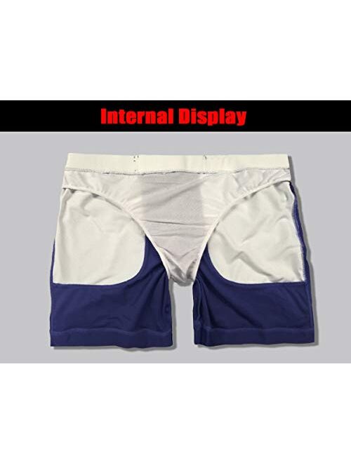 MAGCOMSEN Men's Swim Trunks Square Leg Boxer Brief with Pockets Mesh Lining Beach Shorts Underwear 
