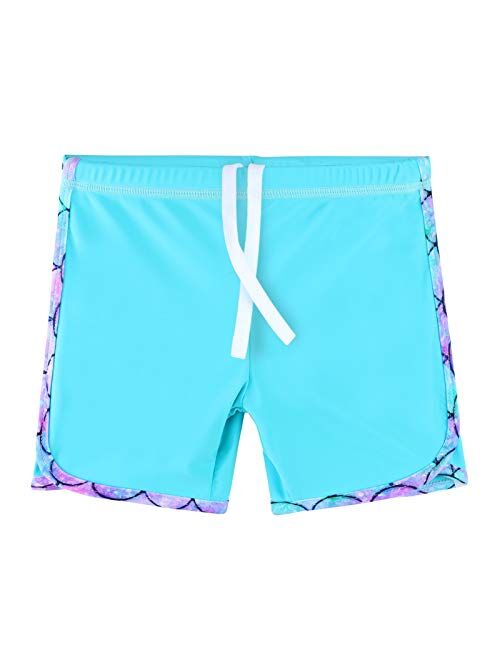 TFJH E Girls Long Sleeve Swimsuits Rashguard Sets Sunsuits UV 50+ Two Piece 3-12Y