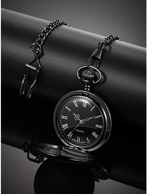 Hicarer Pocket Watch Engraved Gifts for Husband with Gift Box, Christmas Birthday Fathers Husband Gift from Wife (for Husband)