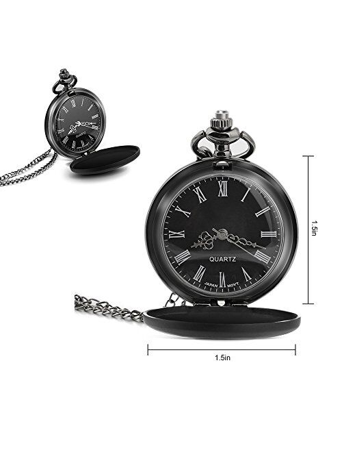 Personalized Pocket Watch Custom Photo Pocket Watch with Chain for Men/Women Engraved with Any Words, A Great Gift for Father and Boyfriend.