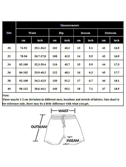 YuKaiChen Men's Swim Trunks Quick Dry Beach Shorts with Mesh Lining