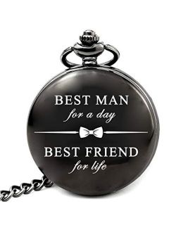 LEVONTA Father of The Groom Gifts for Wedding, Best Man Gifts, Father of The Bride Gifts, Groomsmen Gifts Pocket Watch