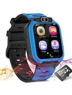 Kids Smart Watches for Girls Boys, Cell Phone Watch for Kids Educational, HD Touch Screen Games Watch Children Electronic Learning Toys Birthday Gifts for 3-14 Years Stud