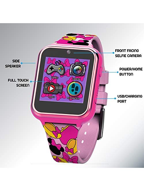 Accutime Disney Minnie Mouse Touchscreen Interactive Smart Watch (Model: MN4116AZ)