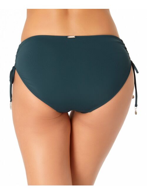 Anne Cole EUCALYPTUS Ruched-Side Bikini Swim Bottom, US X-Small