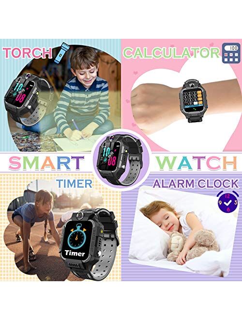 GBD Smart Watch for Kids-IP67 Waterproof Smartwatch Phone with Call Games SOS Alarm Clock 12/24 Hr,Kids Digital Wrist Watch Stopwatch for Children Boys Girls Age 3-12 Lea