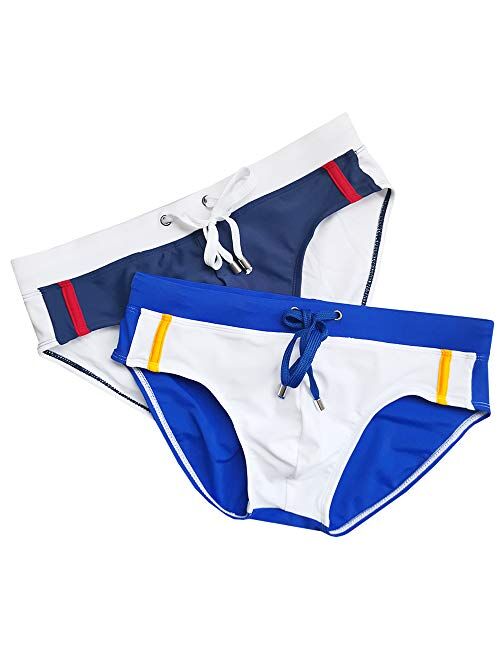 UXH New Men's Tigh Swimming Briefs whiteTrunks Swimwear Swimsuit Water Repellent Man Beach Short Men Swim Suit