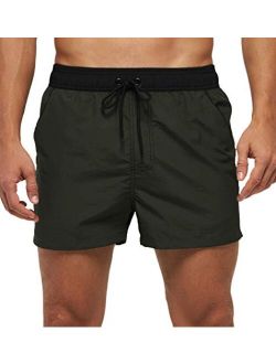 yuyangdpb Mens Swim Trunks 5" Beach Shorts with Pockets