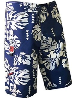 Maui Rippers Island Floral Boardshorts Blue