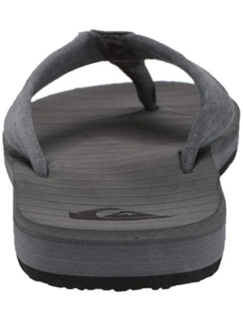 Quiksilver Men's Carver Suede 3 Point Flip Flop Athletic Sandal