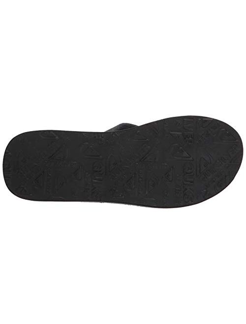 Quiksilver Men's Carver Suede 3 Point Flip Flop Athletic Sandal