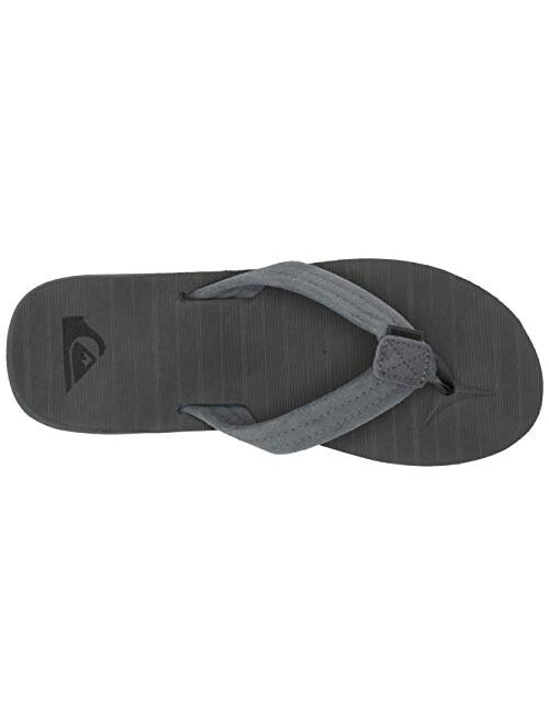 Quiksilver Men's Carver Suede 3 Point Flip Flop Athletic Sandal