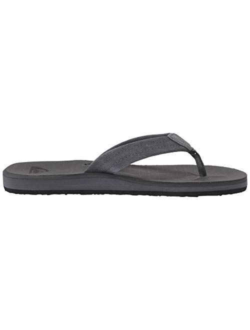 Quiksilver Men's Carver Suede 3 Point Flip Flop Athletic Sandal