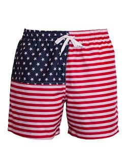 Meripex Apparel Men's Patriotic American Flag Swim Trunks: The Old Glory's