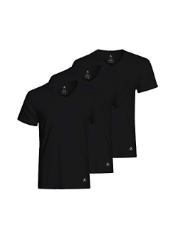 ATEK Men’s Stay Tucked Cooling Undershirts | Moisture Wicking Sweatproof Breathable V Neck T Shirts, Extra Long