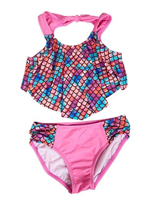 iDrawl Kids Bikini Ruffle Two Piece Swimwear