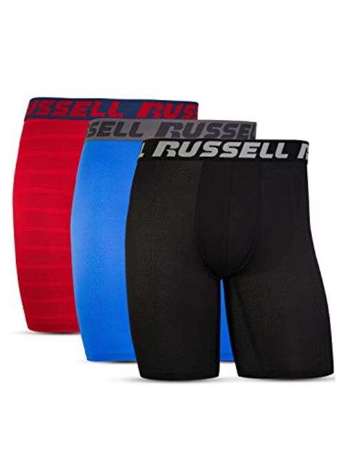 Russell Athletic Men's Coolforce 360 Ventilation Performance Boxer Briefs (3 Pack)