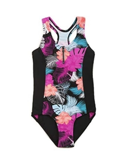 ZeroXposur Girls One Piece Beach Swimsuit Bathing Suit Set