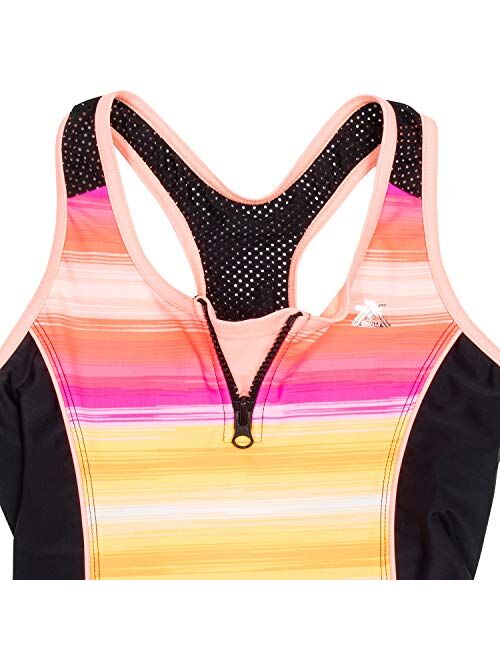 ZeroXposur Girls One Piece Beach Swimsuit Bathing Suit Set