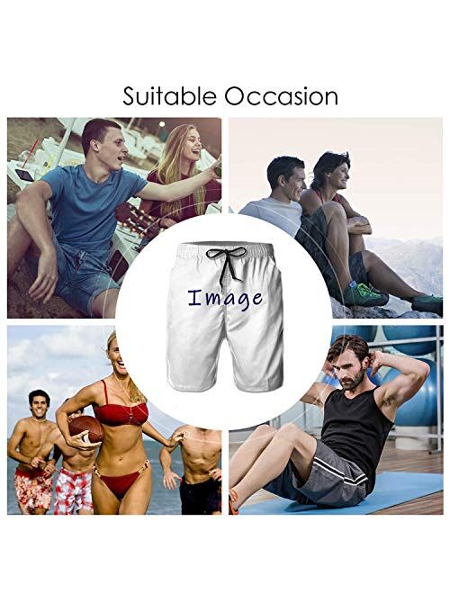 PAUFOGA Mens 3D Printed Swim Trunks Quick Dry Summer Surf Board Shorts Swimwear Pants