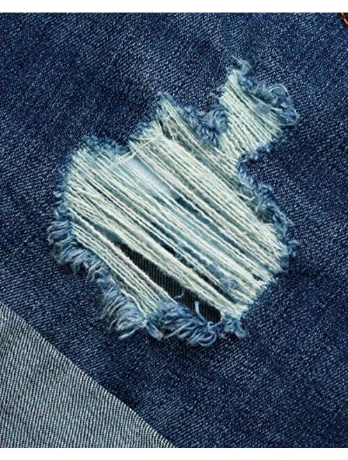 dollhouse Women's Ripped Denim Shortalls with Adjustable Straps