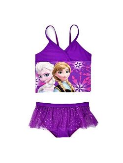 Wnitefg Toddler Little Girls Princess 2-Piece Tankini Swimsuit Swimwear 3-8Y