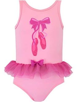 Harry Bear Girls' Ballerina Swimsuit