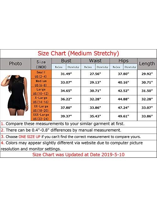 SheKiss Women's Casual Sexy Lace Sleeveless High Waist One Piece Pants Jumpsuits Rompers Ladies Outfits
