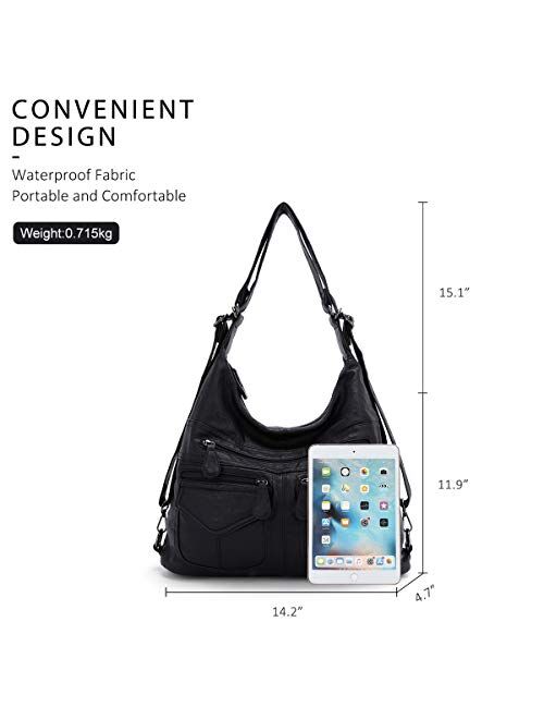 Angel Kiss Hobo Bags for Women Faux Leather Shoulder Purse