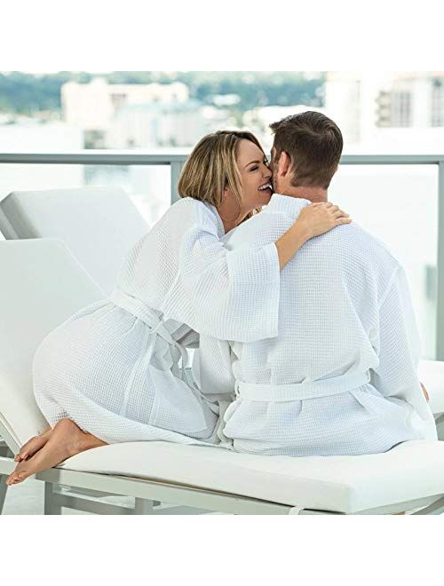 Personalized Mr. and Mrs. Waffle Weave Spa Robe Set of 2