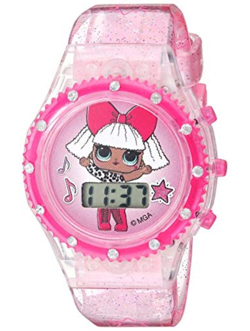 L.O.L. Surprise! Girls' Quartz Watch with Plastic Strap, Pink, 16.2 (Model: LOL4029AZ)