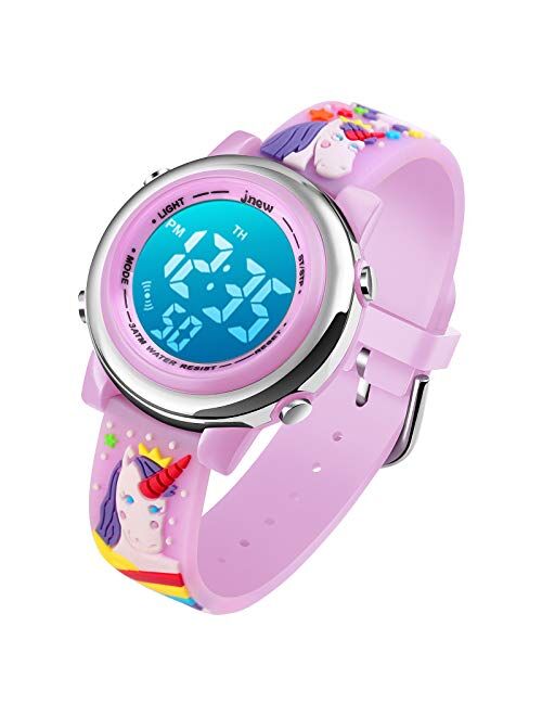 Kids Unicorn Digital Sport Waterproof Watch for Girls Boys, Kid Sports Outdoor LED Electrical Watches with Luminous Alarm Stopwatch Child Wristwatch
