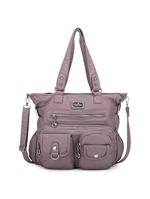 Women Handbags Shoulder Bags PU Leather Satchel Tote Bag Mutipocket Purse