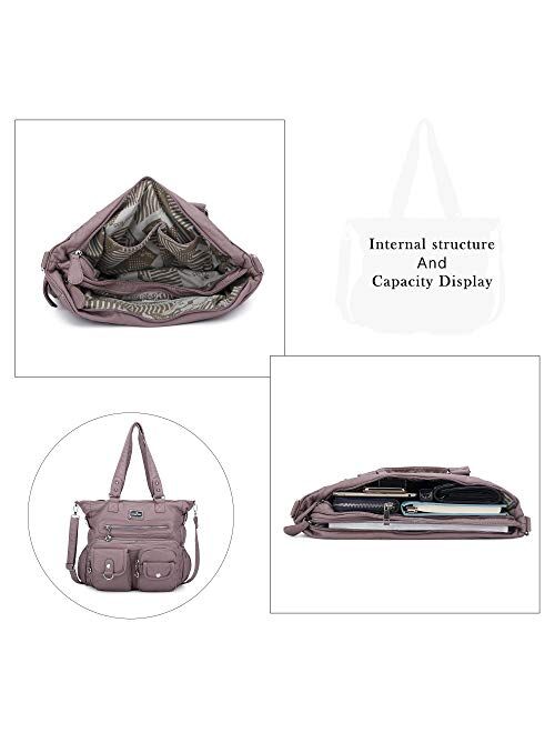 Women Handbags Shoulder Bags PU Leather Satchel Tote Bag Mutipocket Purse