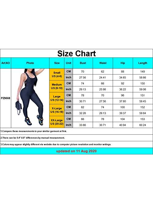 PerZeal Womens Sexy Butt-Lifting Backless Yoga Jumpsuit - Sleeveless Sport Bandage Romper Playsuit Textured Gym Bodysuit