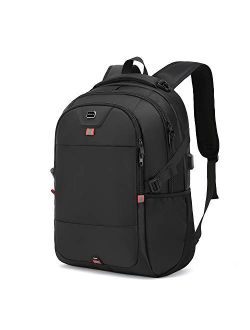 Laptop Backpack 17 Inch Water Resistant Backpacks Durable College Travel Daypack Anti Theft with USB Charging Port Best Gift for Men Women Boys Girls Students(17 Inch, Bl
