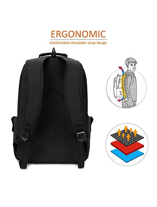 KINGSLONG Laptop Backpacks for Travel College Business Men Women 17 Inch Grey