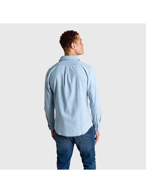 Men's United By Blue Organic Chambray Long Sleeve Button-Down Shirt - Chambray Indigo