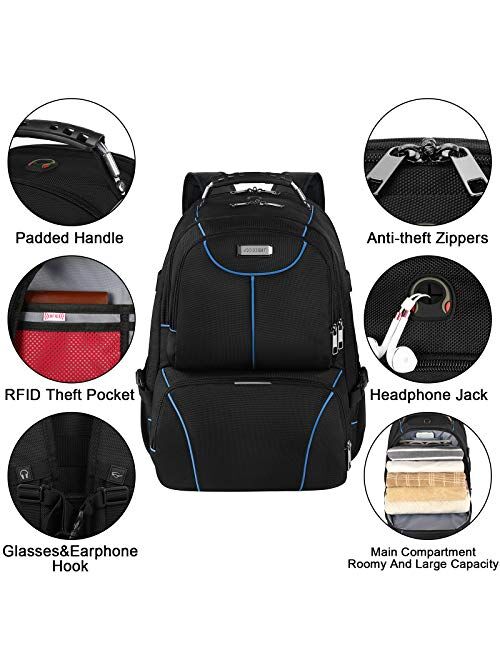 Lunch Bag Backpack, Insulated Cooler Lunch Box Backpack, Extra Large Travel Laptop Backpack TSA Friendly RFID Durable Computer College School Bookbag with USB Port for Wo