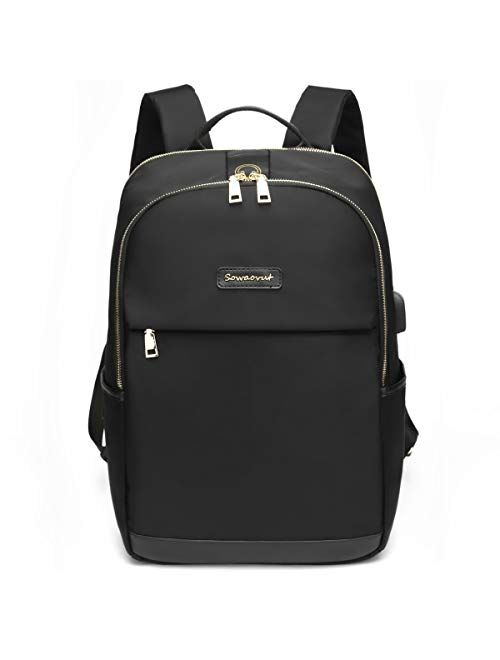 Buy SOWAOVUT Women Waterproof Laptop Backpack with USB port for Work ...