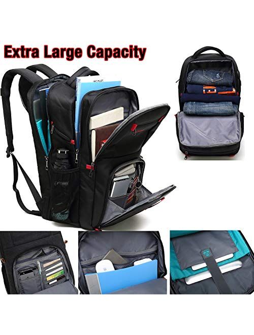 17.3 Inch Laptop Backpack, TSA Approved Backpack with USB Charger Port, Extra Large Laptop Backpack for Women/Men, Waterproof Business Travel College Backpack with Luggag