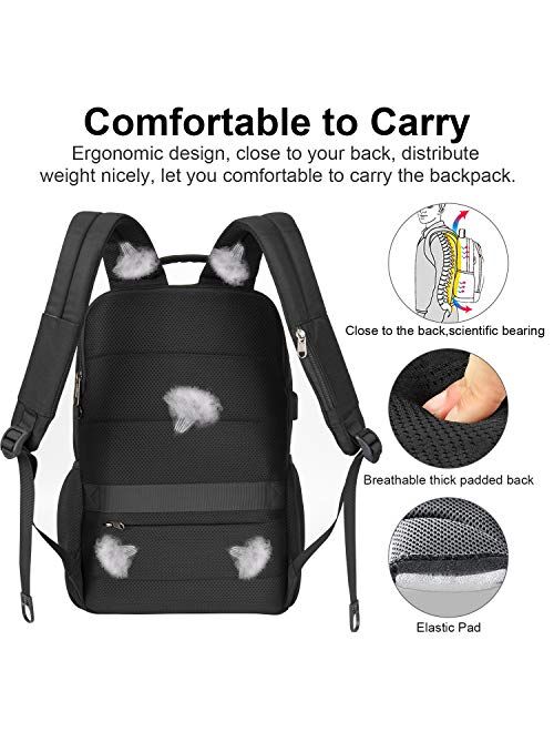 Backpacks,Tigernu Backpack Travel Business Anti Theft Laptops Backpacks with USB Charging Port,Water Resistant Computer Bag Fits 15.6 Inch Laptop